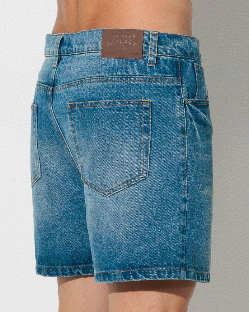 Skylark Stride Denim Shorts for Mens