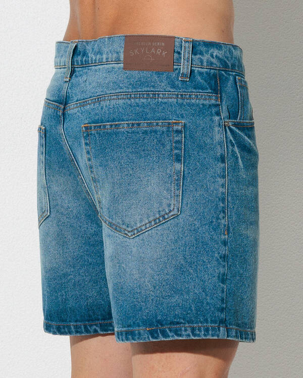 Skylark Stride Denim Shorts for Mens