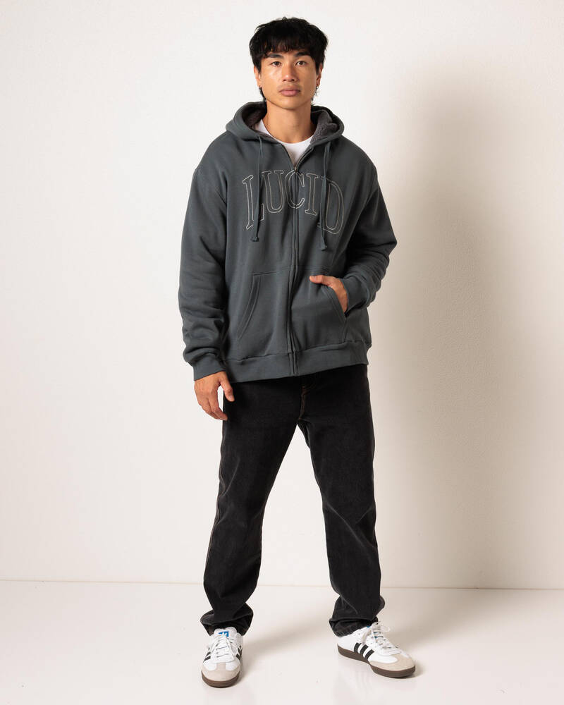 Lucid Campus Zip Through Hoodie for Mens