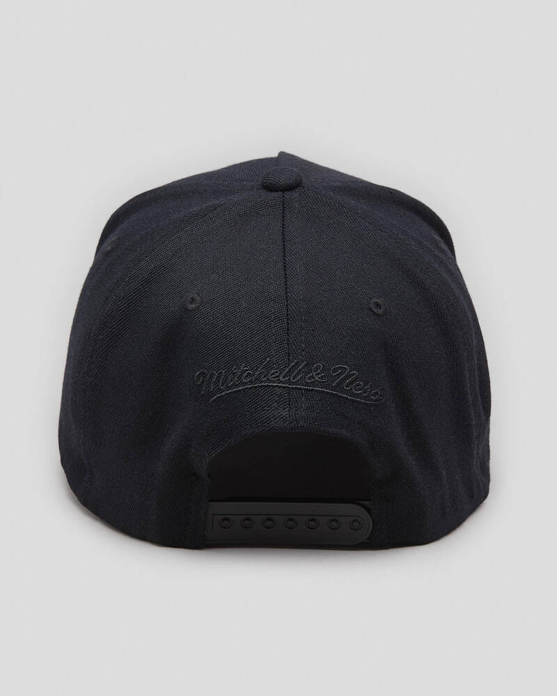 Mitchell & Ness Brooklyn Nets Black & Team Colour Logo Snapback Cap for Mens