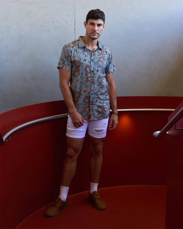 Lucid Temple Short Sleeve Shirt for Mens