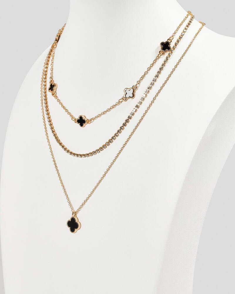 Karyn In LA Clover Necklace Pack for Womens