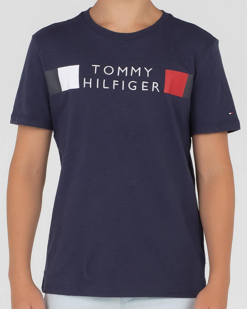 Tommy Hilfiger Boys' Global Stripe T-Shirt for Mens
