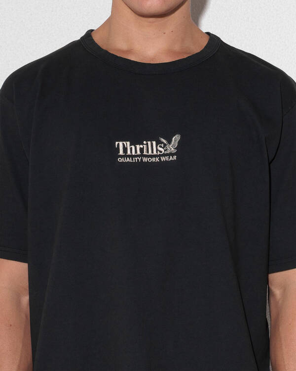 Thrills Workwear Embro Merch Fit T-Shirt for Mens
