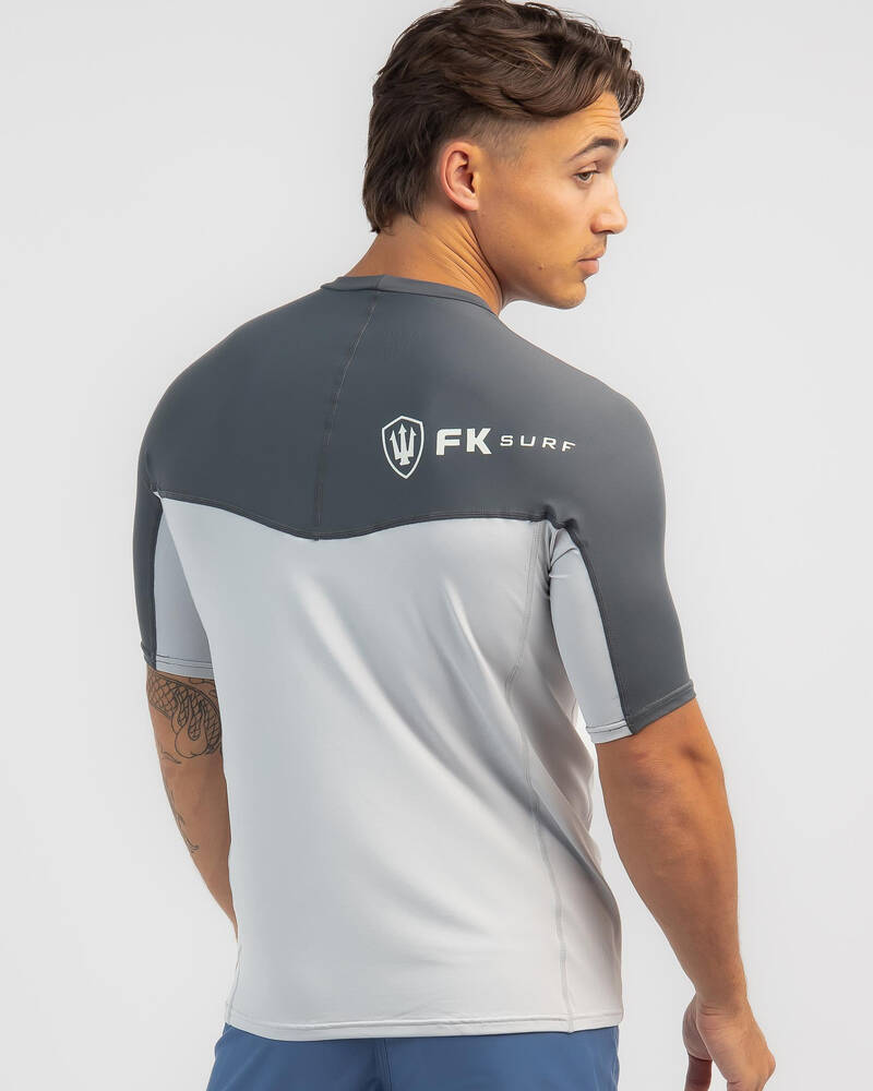 Far King 2 Tone Relaxed Fit Short Sleeve Rash Vest for Mens