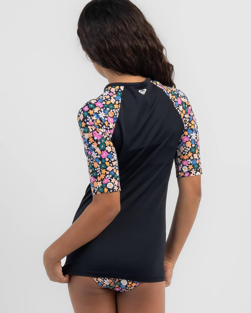 Roxy Girls' Active Joy Short Sleeve Rash Vest for Womens