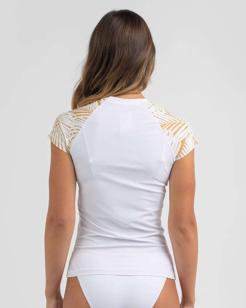 Billabong Peeking Palms Cap Sleeve Rash Vest for Womens