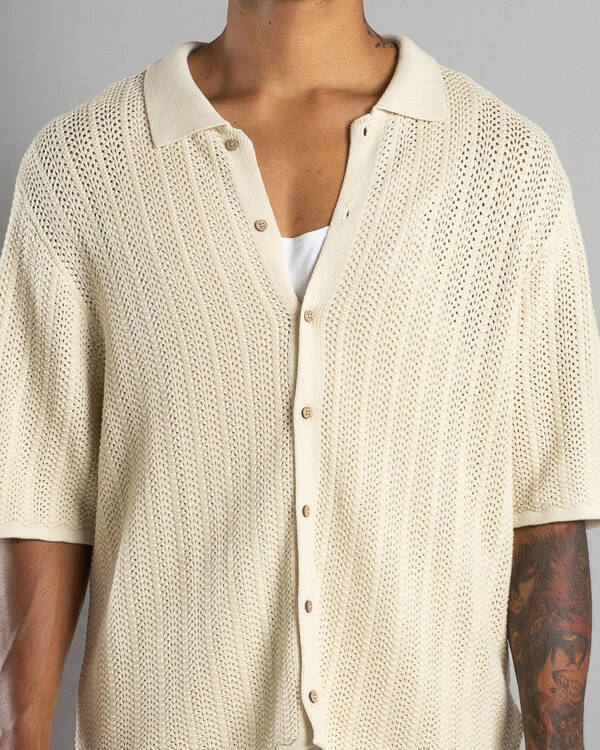 RVCA Crochet Short Sleeve Shirt for Mens