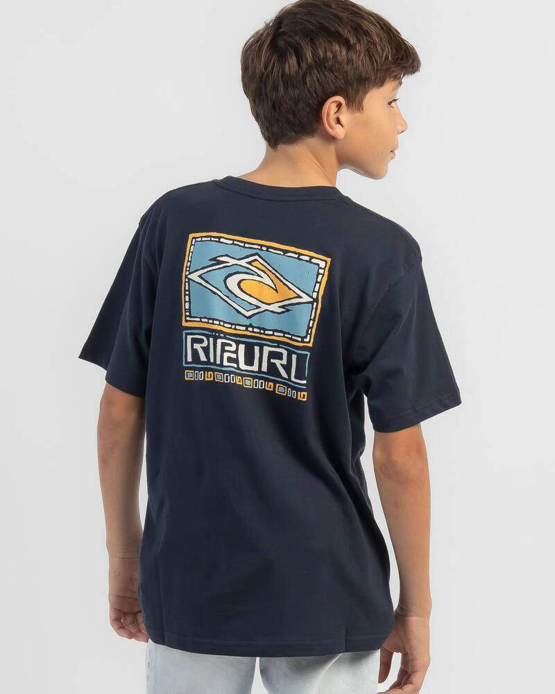 Rip Curl Boys' Tube Heads Logo T-Shirt for Mens