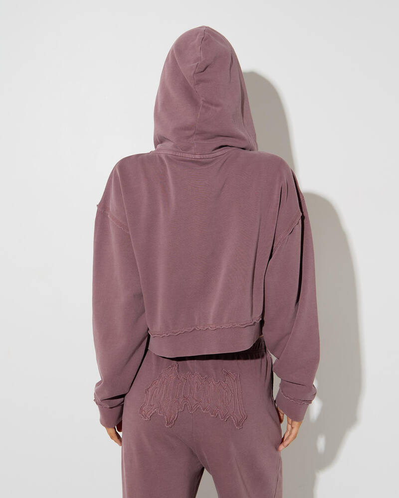 Rip Curl Archive Rota Goth Crop Zip Through Hoodie for Womens