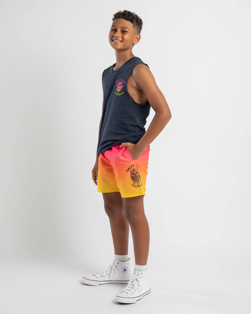 Salty Life Boys' Merge Elastic Waist Shorts for Mens