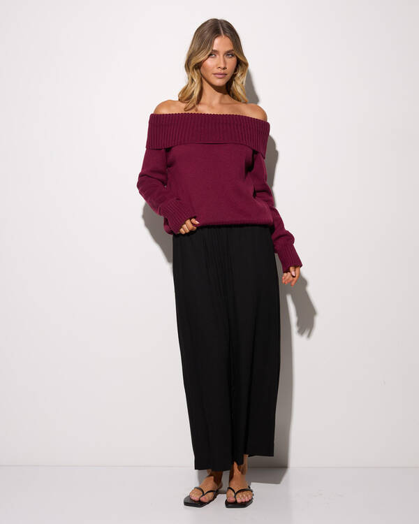 Ava And Ever Veriti Off Shoulder Knit Jumper for Womens