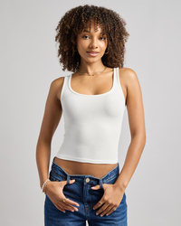 Mooloola Basic Scoop Neck Rib Tank Top for Womens image number null