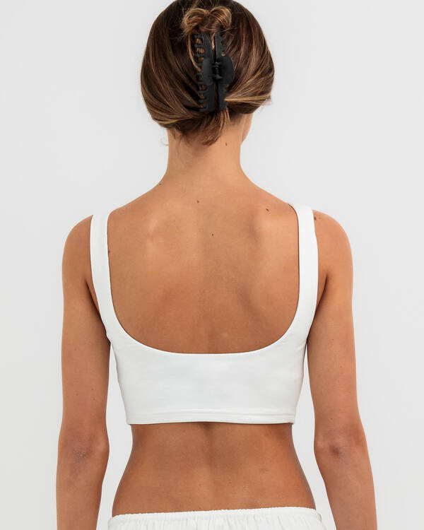 Ava And Ever Basic Super Soft Backless Crop Top for Womens