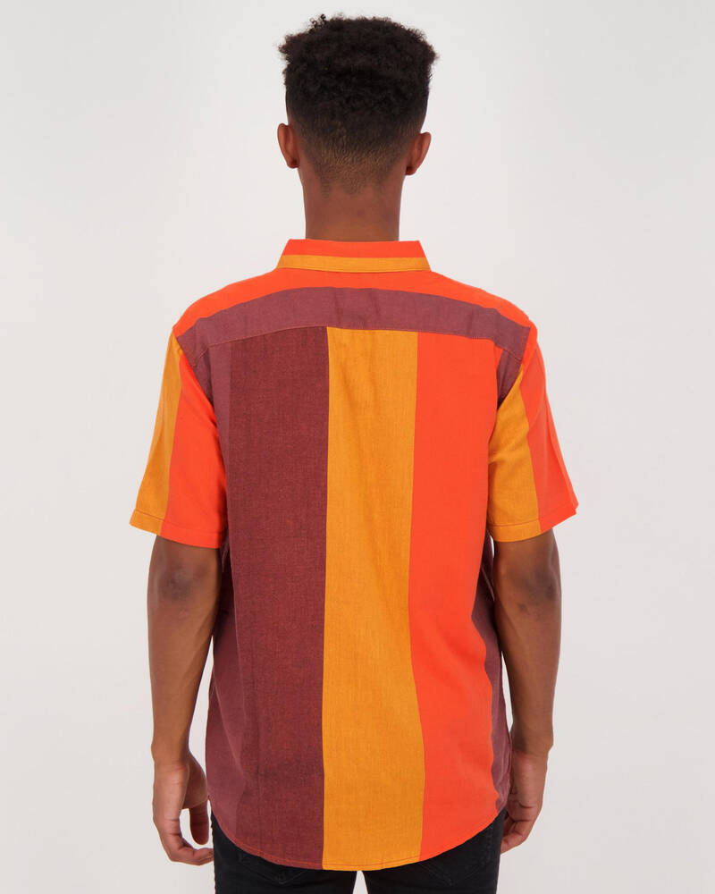RVCA Split Stripe Short Sleeve Shirt for Mens image number null