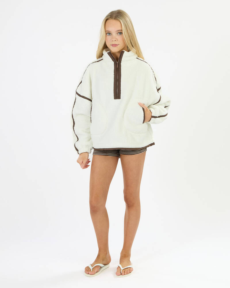 Mooloola Girls' Summit Quarter Zip Polar Fleece Sweatshirt for Womens