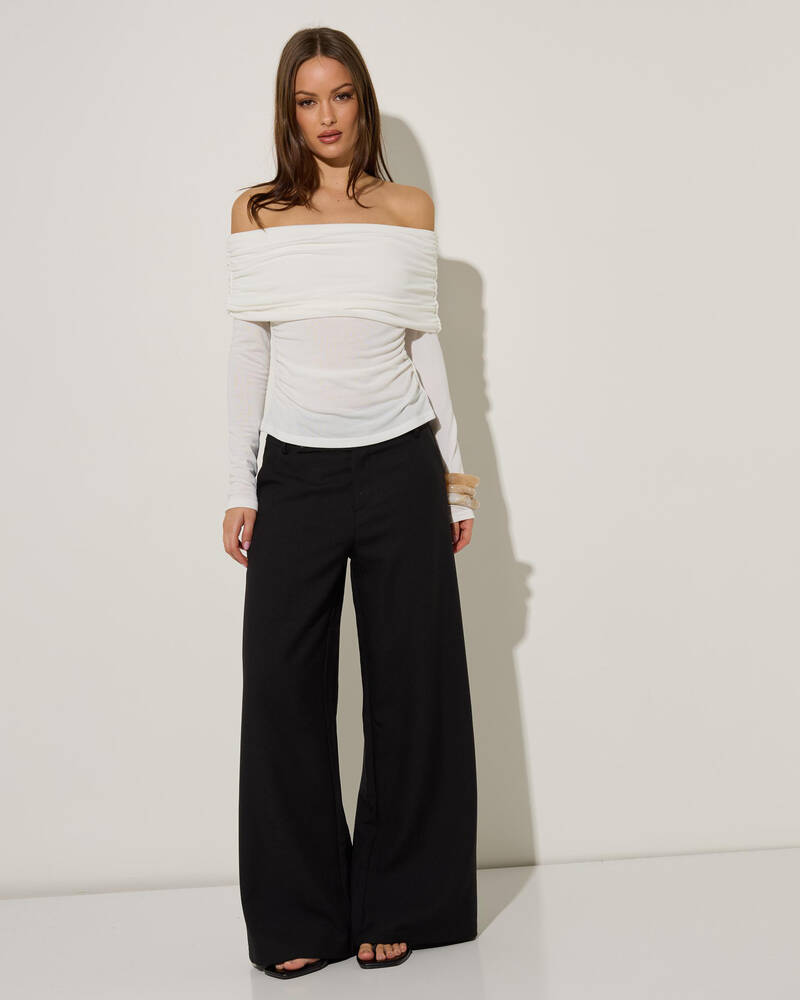 Ava And Ever Whitney Off Shoulder Long Sleeve Top for Womens