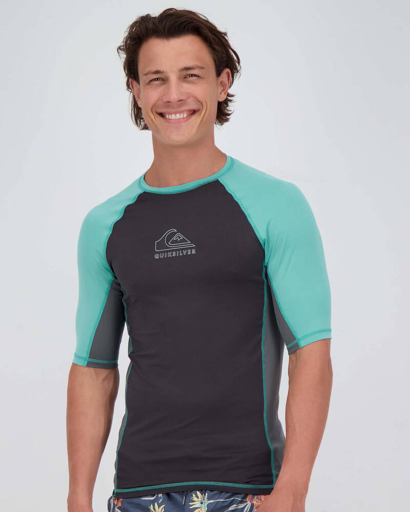 Quiksilver Backwash Short Sleeve Rash Vest for Mens