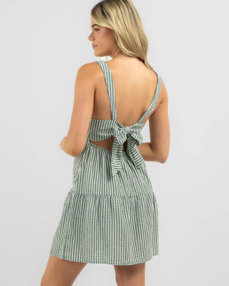 Rhythm Stevie Stripe Tie Back Mini Dress for Womens