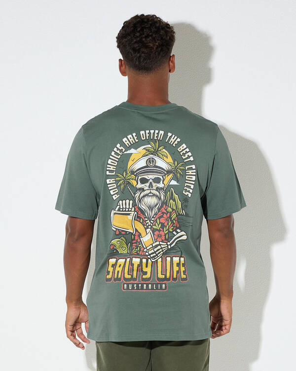 Salty Life Pour Choices T-Shirt for Mens