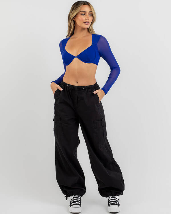 Ava And Ever Immy Long Sleeve Ultra Crop Top for Womens