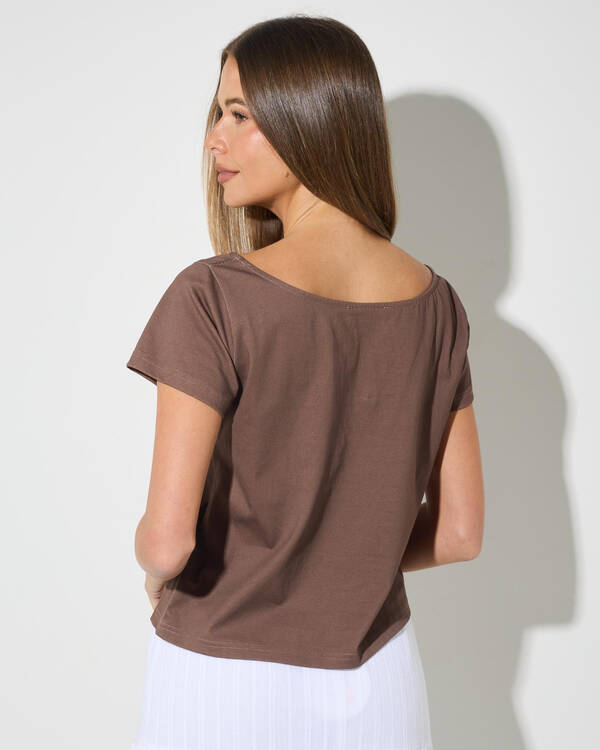 Mooloola Connie Off Shoulder Tee for Womens