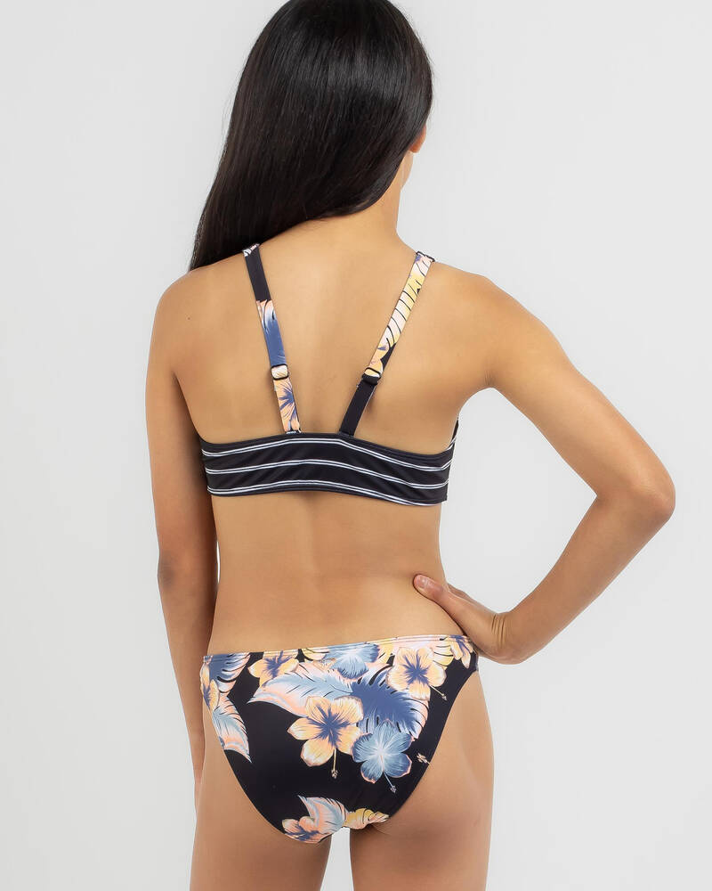Roxy Girls' Swim For Good Time Crop Top Bikini Set for Womens