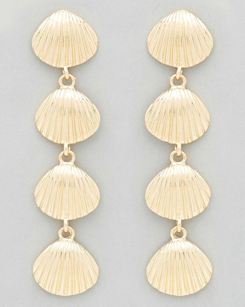 Karyn In LA Clam Shell Drop Earrings for Womens