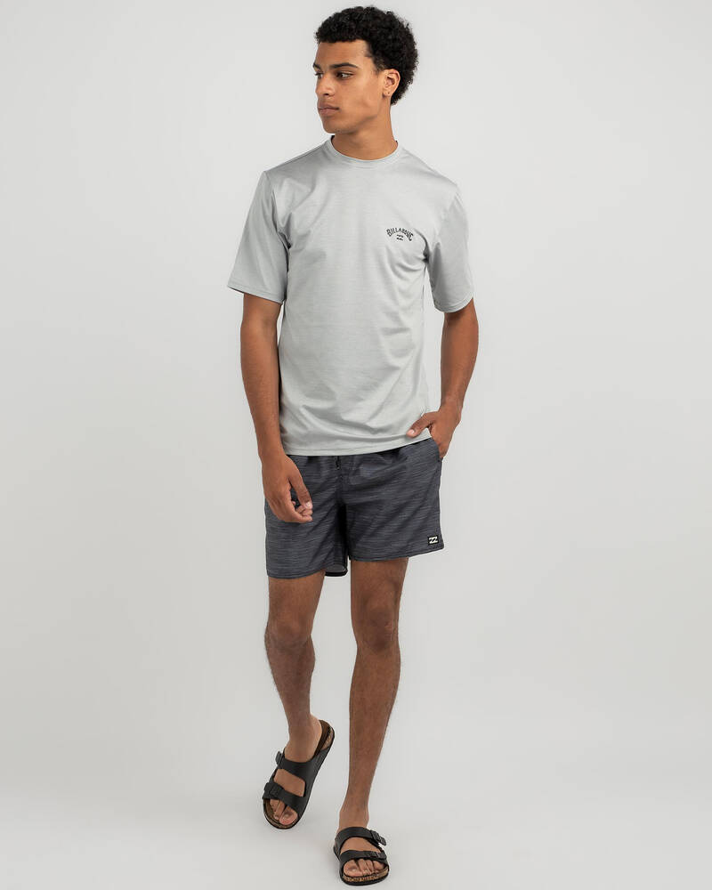 Billabong Shoreline Loose Fit Short Sleeve Rash Vest for Mens