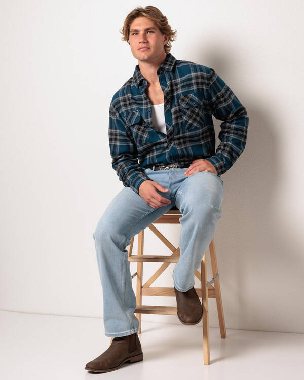 Ringers Western Nambour Full Button Flannel Shirt for Mens