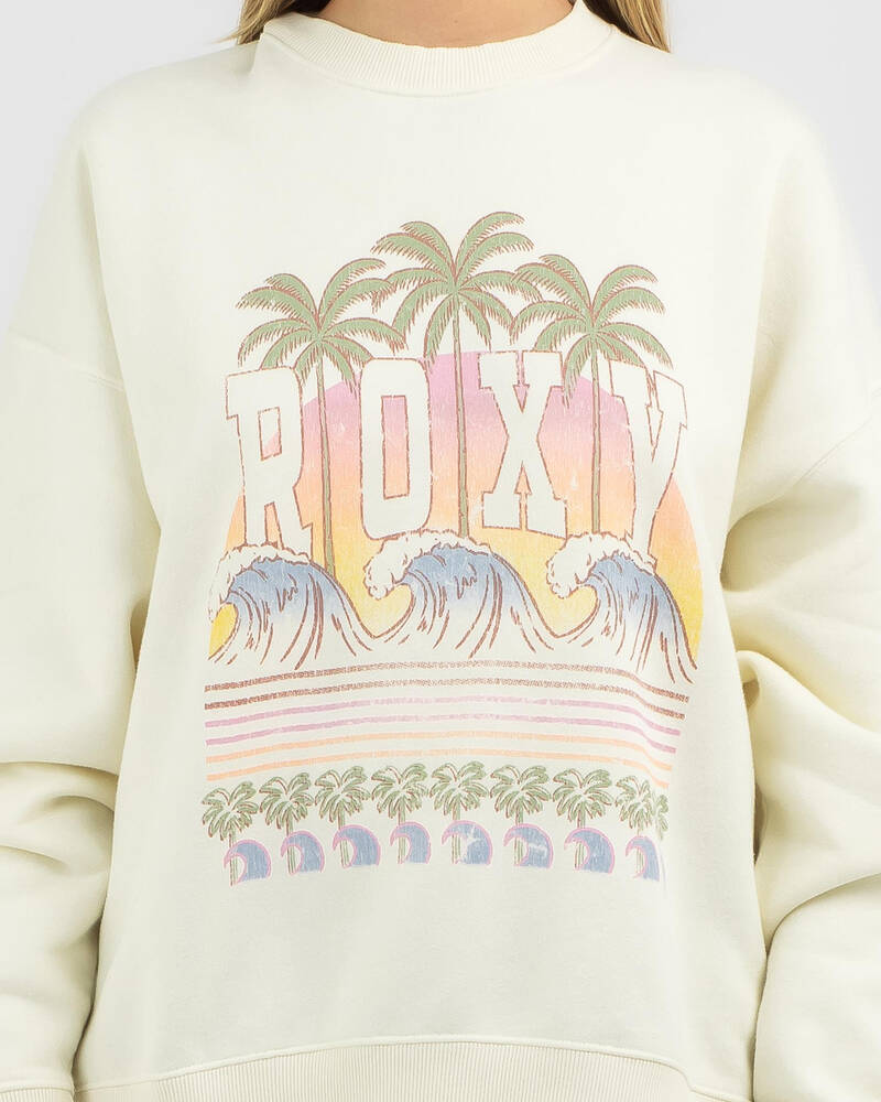 Roxy Lineup Oversized Crewneck Sweatshirt for Womens