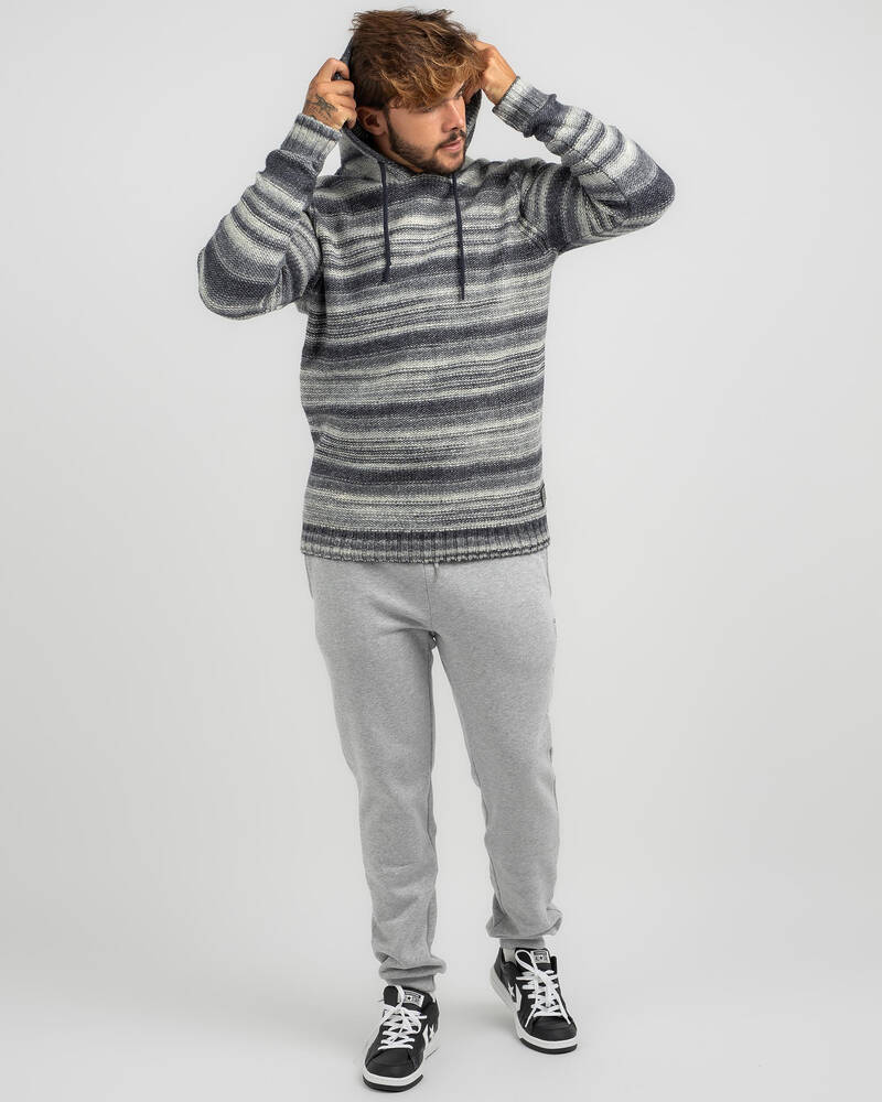 Skylark Strip Back Hooded Knit Jumper for Mens