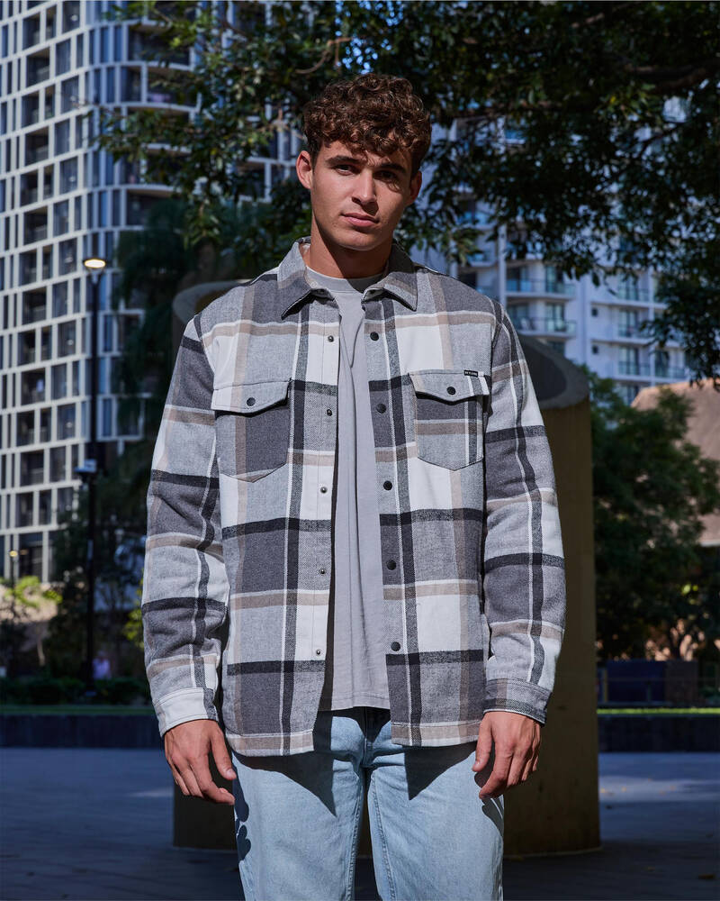 Skylark Fractured Long Sleeve Flannel Shirt for Mens