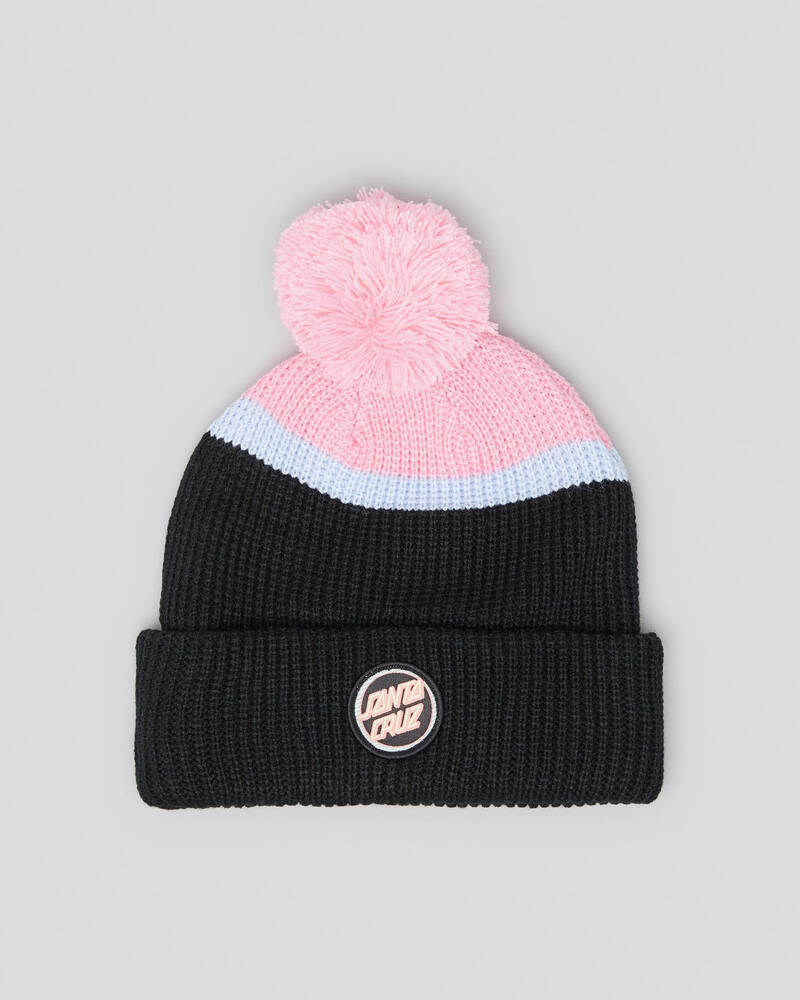 Santa Cruz Girls' Striped Reverse Dot Beanie for Womens