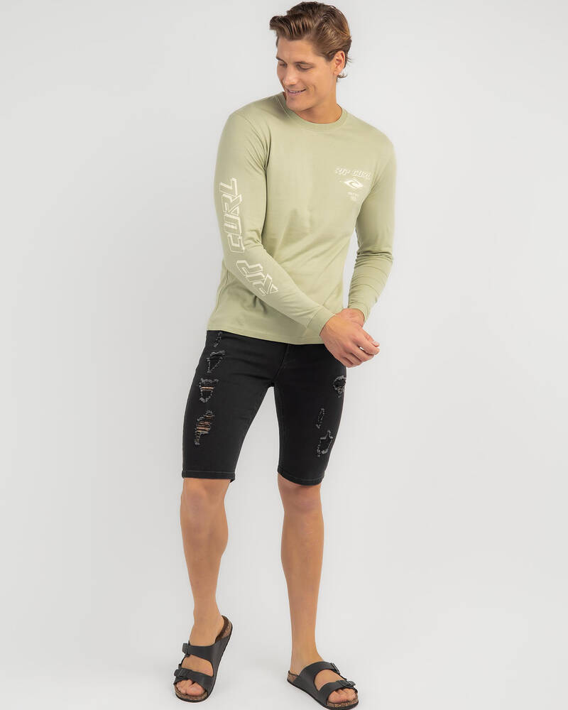 Rip Curl Fade Out Icon Long Sleeve T-Shirt for Mens