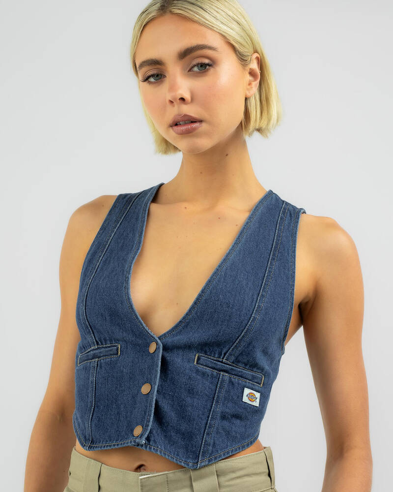 Dickies Bandera Denim Vest Top for Womens