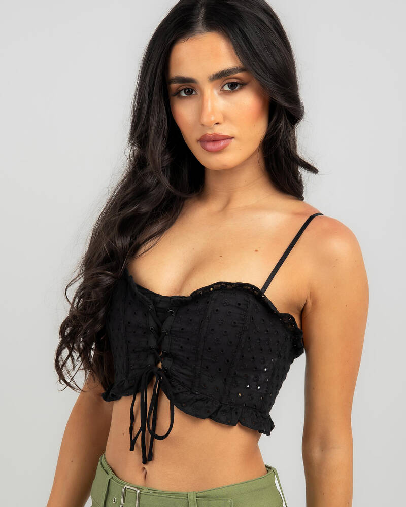 Mooloola Maybelle Broderie Corset Top for Womens