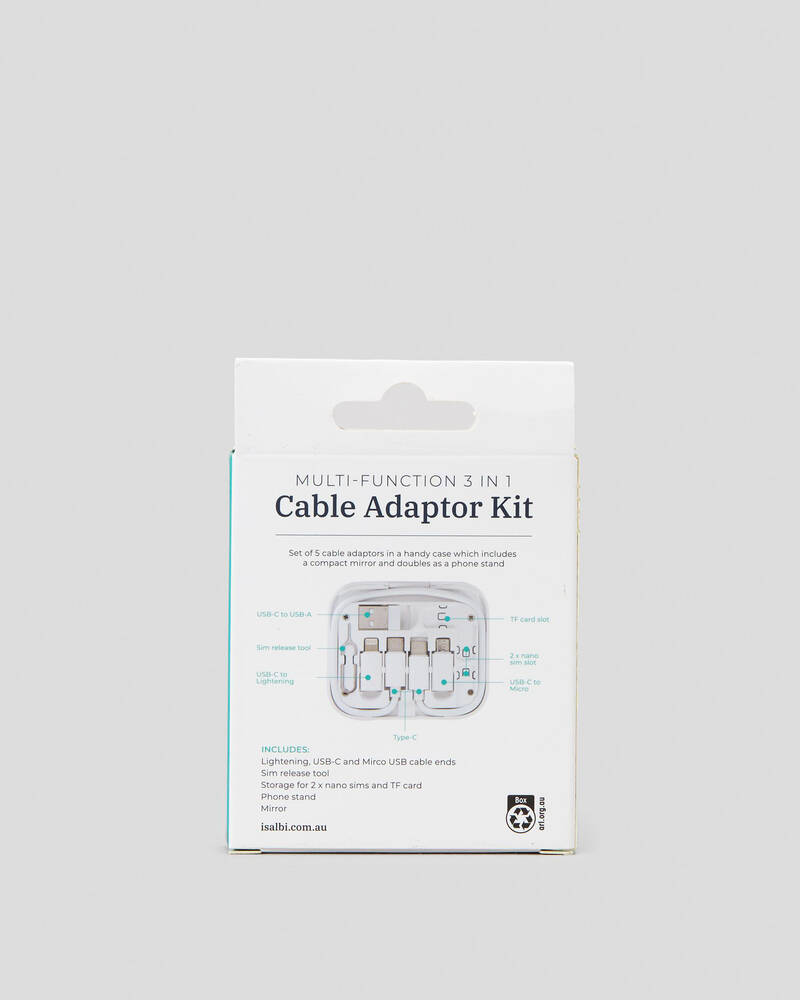 Get It Now Multi Function 3 in 1 Cable Adaptor Kit for Unisex