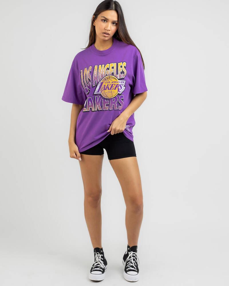 Mitchell & Ness Los Angeles Lakers Inline Stack T-Shirt for Womens