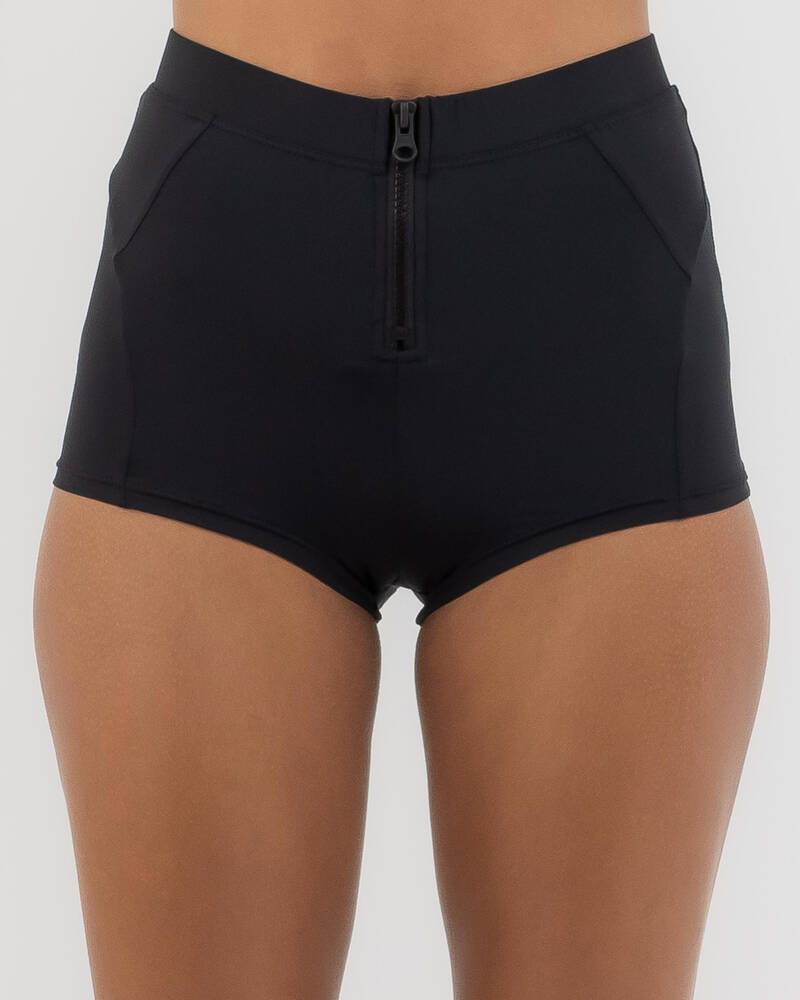 Topanga Hayden Zip Front Shortie Bikini Bottom for Womens