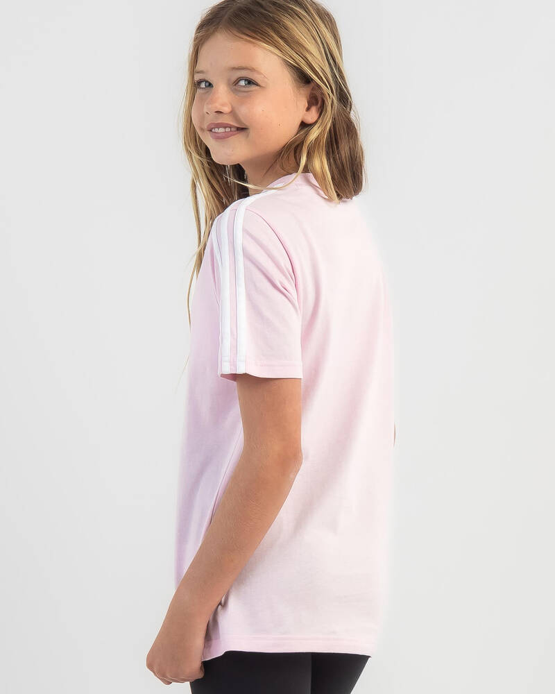adidas Girls' 3 Stripe T-Shirt for Womens