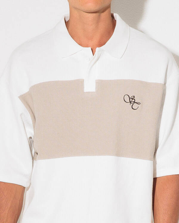 Silent Theory Stride Panelled Polo Shirt for Mens
