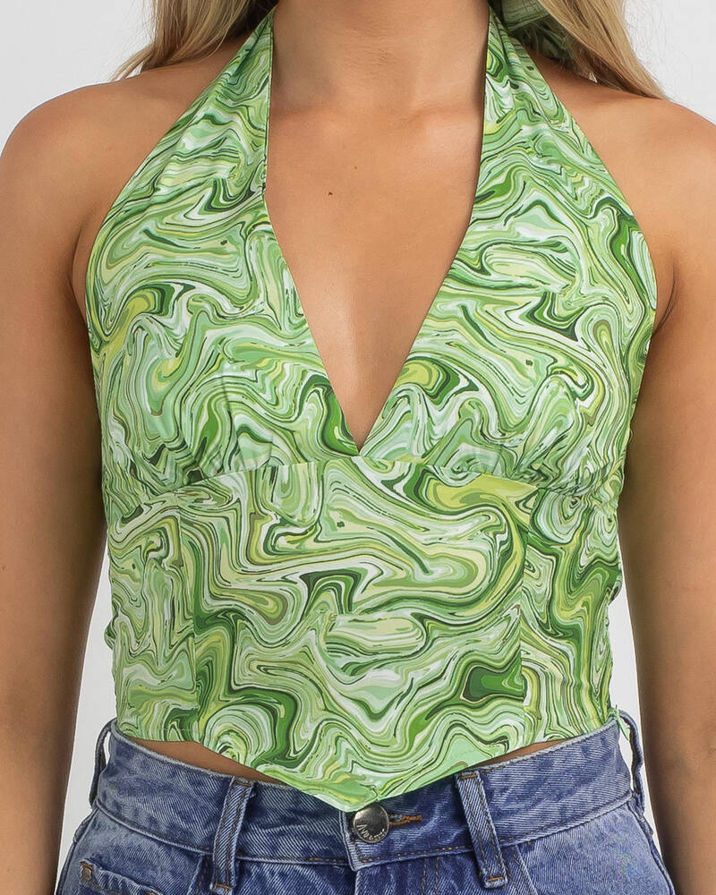 Into Fashions Amongst The Trees Halter Top for Womens