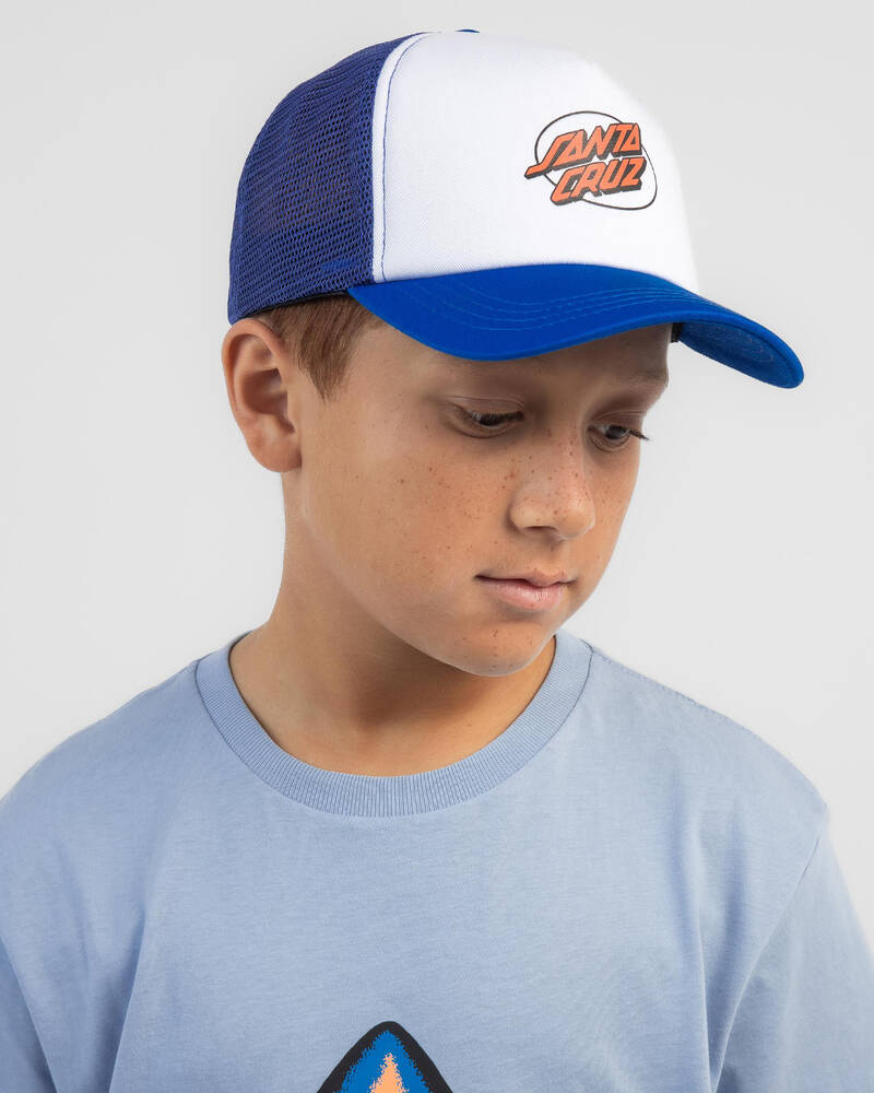Santa Cruz Boys' Oval Dot Trucker Cap for Mens