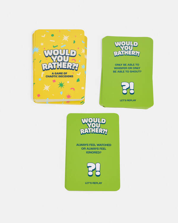 Let's Replay Would You Rather Mini Card Game for Unisex