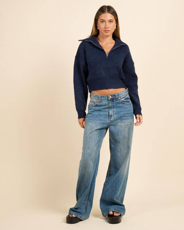 Mooloola Tonic Half Zip Knit Jumper for Womens