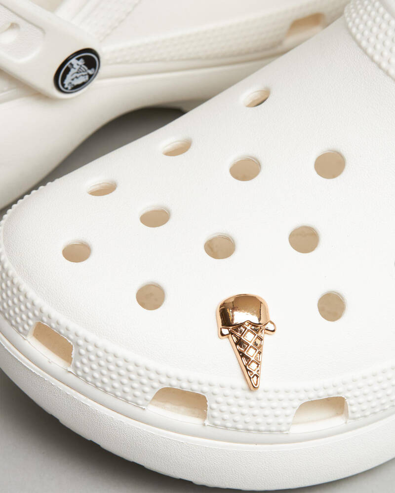 Crocs Gold Ice Cream Cone Jibbitz for Unisex