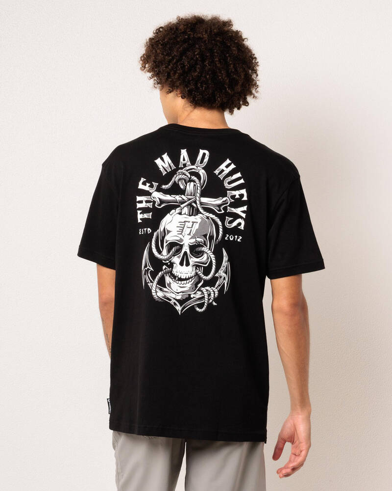 The Mad Hueys Rope Skull Anchor T-Shirt for Mens