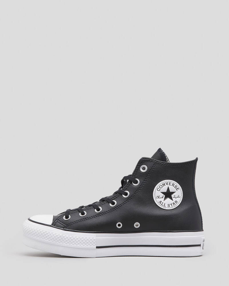 Converse Womens Chuck Taylor All Star Leather HI Platform Shoes for Womens