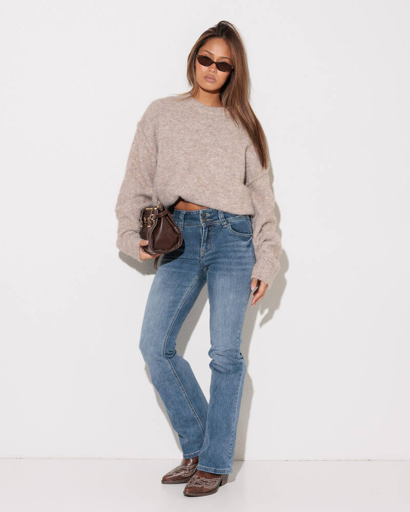 DESU Jawbreaker Low Waist Flare Jeans for Womens